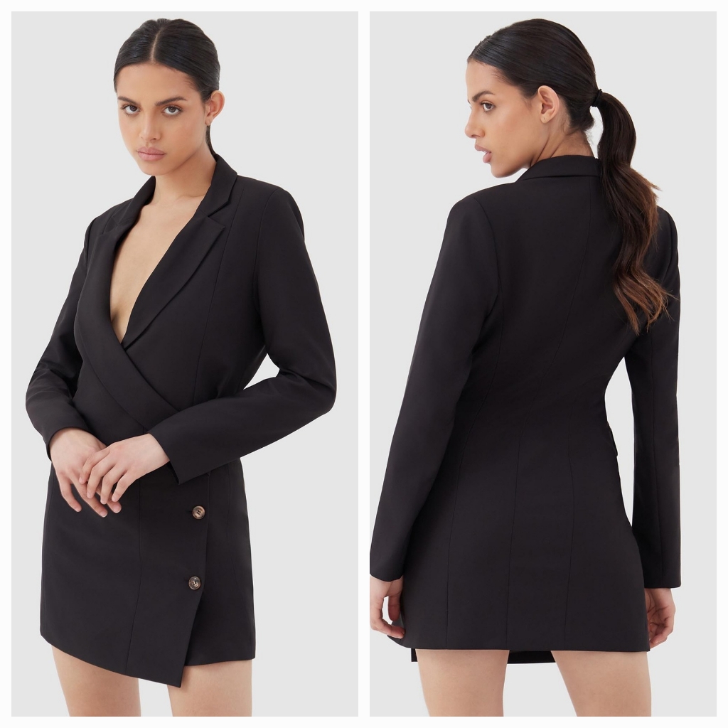 4th & Reckless Rebecca Blazer Dress Black Women’s Xs / Us 2 Nwt